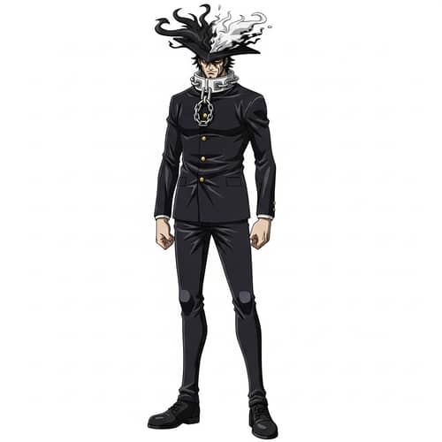 Jotaro - Unique and Stern Male Character in Japanese School Uniform
