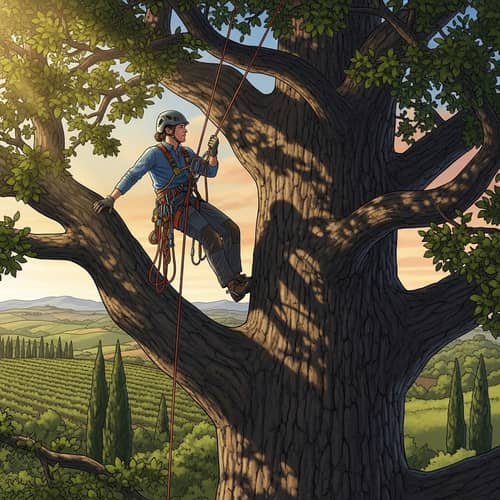 Italian Tree Climbing Technique - Professional Gear for Safe Ascent