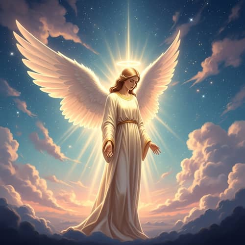 Soothing Angel of Peace in Glowing Ethereal Robes