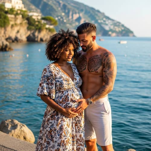 Romantic Beach Portrait on the Amalfi Coast | Love and Family