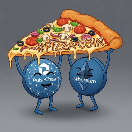 PulseChain & Ethereum Elevate Pizza Coin with Visual Networks