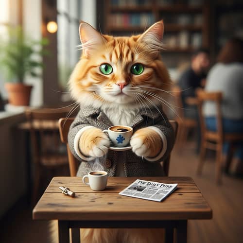 Cat Sipping Coffee: Enjoy a Relaxing Moment