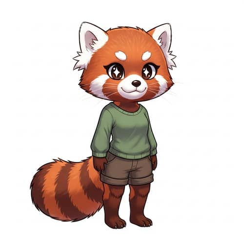 Cute Red Panda Girl: Adorable Character Inspired by Red Pandas