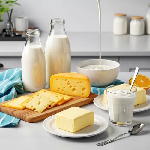 Modern & Vibrant Dairy Products: Fresh Milk, Cheese, Cream & More!