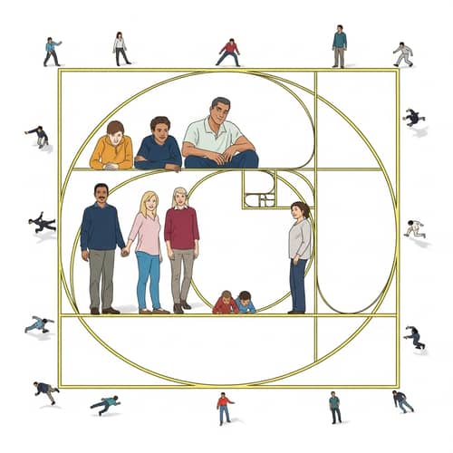 Geometric Human Curves: Golden Ratio Design with Diversity