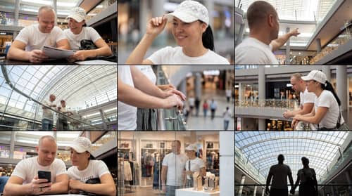 Cinematic Narrative in a Modern Architectural Atrium Cinematic Narrative in a Modern Architectural Atrium