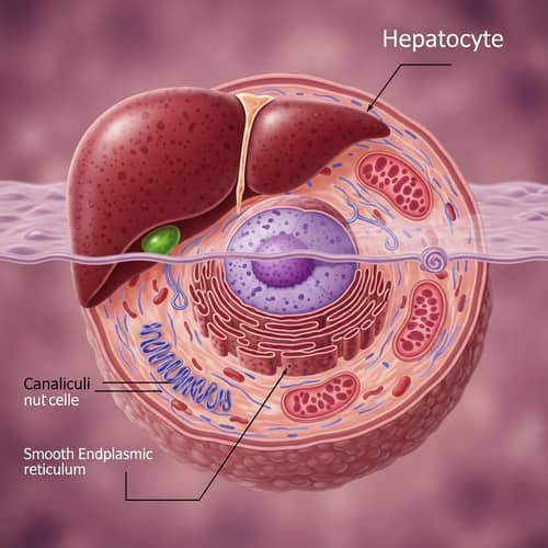 Liver Cell Structure: Visualizing Hepatocytes with Organelles