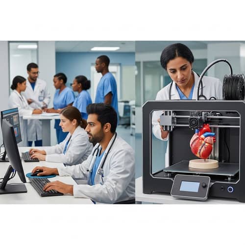 Cutting-Edge Medical Technology: 3D Printer Creating Realistic Heart Model