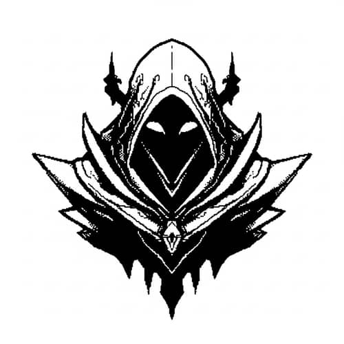 Enigmatic 8-Bit Art: Mysterious RPG Character Design