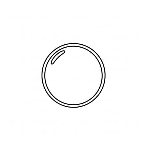 Simple Ball Coloring Page for 1-Year-Olds