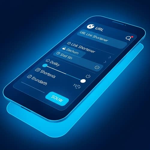 Futuristic URL Link Shortener in Cyberpunk Style