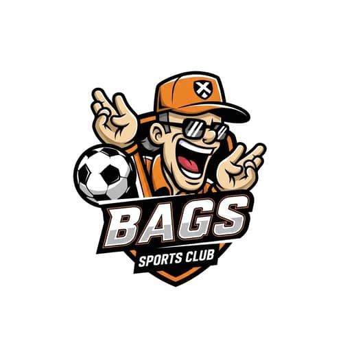 Humorous 'Bags' Football Club Logo | Fun & Dynamic Design