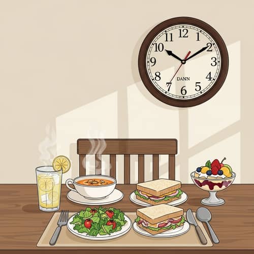 Tranquil Lunch Scene at Midday | Inviting Ambiance