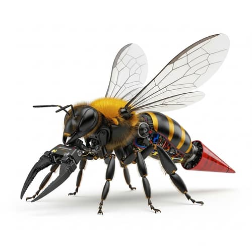 Innovative Robot Bee with Nanogrip Incisors and Quantum Vision Eyes