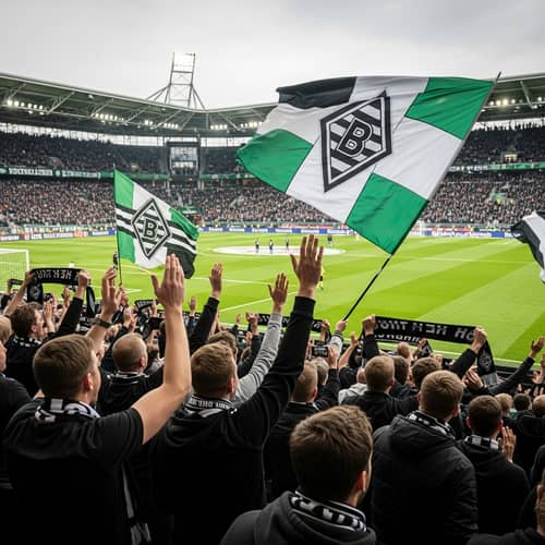 Cheer for Borussia Mönchengladbach Victory | Football Fans Gathered