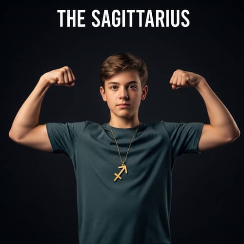 Muscular Sagittarius Teenager Joke Image