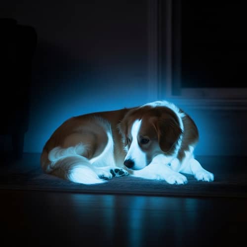 Enchanting Glow-in-the-Dark Pet Dog - Mystical Night Vision