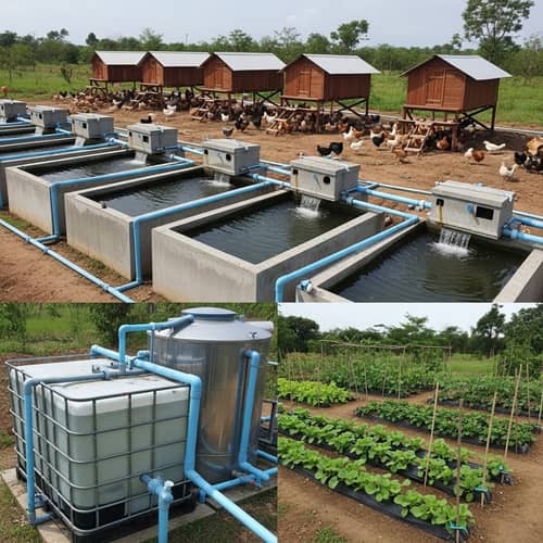 Elevated Chicken Houses & Fish Ponds for Sustainable Farming