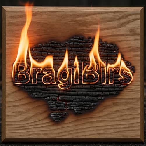BragiBirs Wooden Plaque - Charred Inscription Artwork