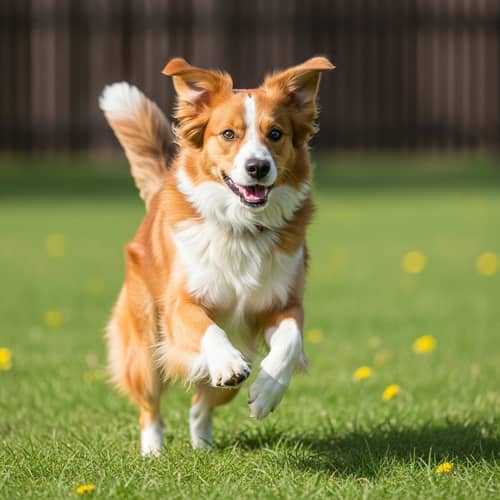 Medium-Sized Dog Enjoying Sunny Day in Natural Habitat