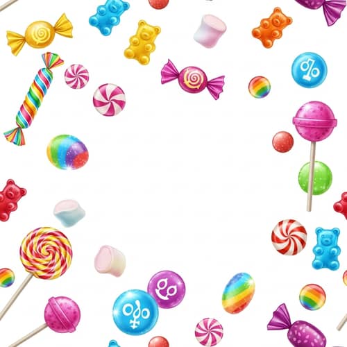 Magical Candies in Motion - Ultra Realistic Treats