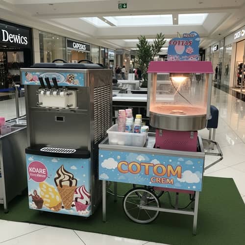 Cotton Candy Machine & Ice Cream Delights at Shopping Center