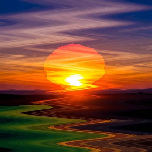 Spectacular Abstract Sunset Landscape