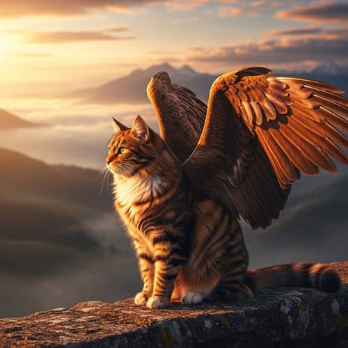 Cat with Wings Picture - Mythical Creatures Collection