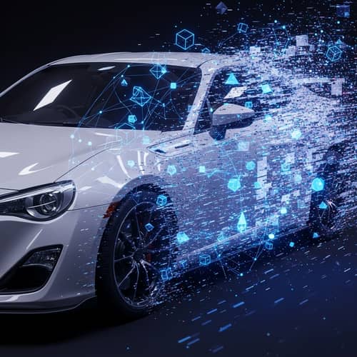 Digital Transformation of Car: Lines and Cubes at the Back