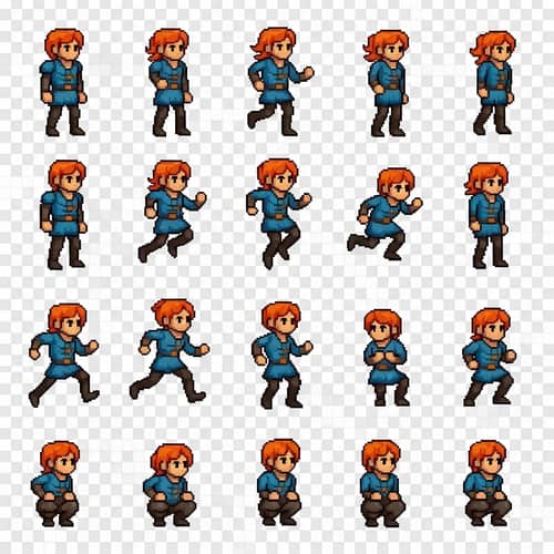 Universal Pixel Art Base Model Sprite Sheet