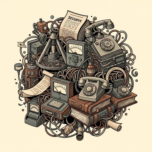 Vintage Secure Network Illustration with Analog Devices