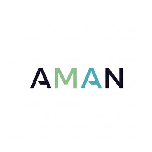 Aman Logo: Clean & Minimalist Typography Design