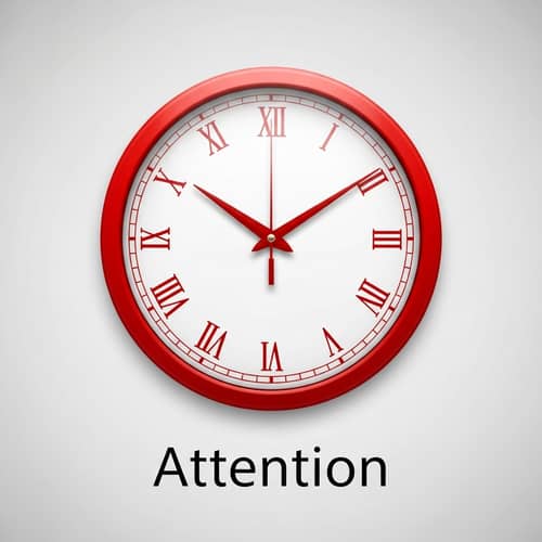 Attention-Grabbing Red and White Clock | Timepiece for Urgency