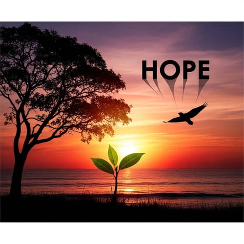 Hope CD Cover - Inspiring Sunrise Over Ocean
