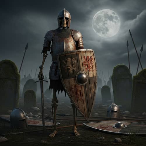 Medieval Skeleton Soldier - Haunting Image of War