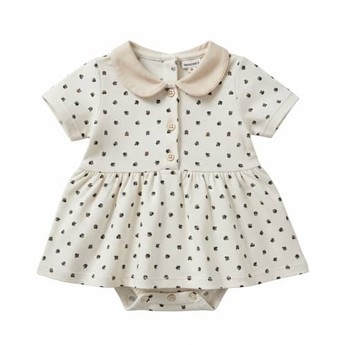 Adorable Peplum Baby Girl's Dress for Sensitive Skin Adorable Peplum Baby Girl's Dress for Sensitive Skin