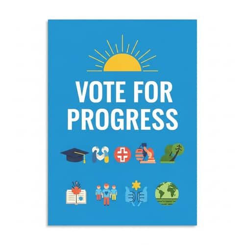 Vote for Progress - Election Campaign Poster