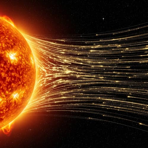 Captivating Solar Wind Visual Representation | Cosmic Energy