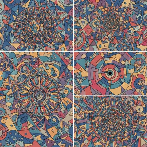 Vibrant Geometric Digital Designs | Colorful Patterns & Shapes