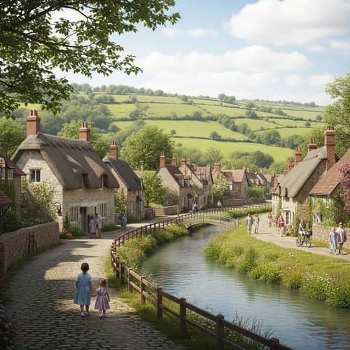 Charming Small Town in a Lush Valley
