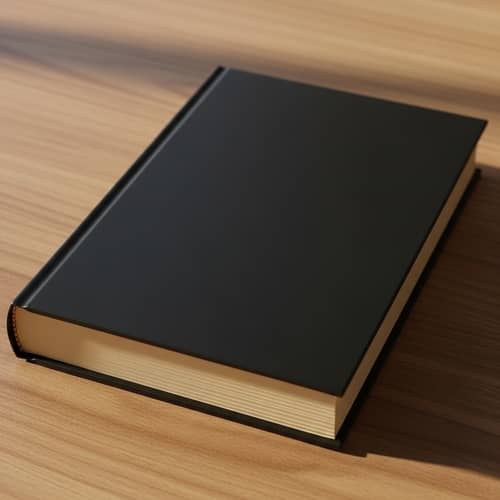 Sleek Black Cover Book with Golden Edges - Minimalistic Design