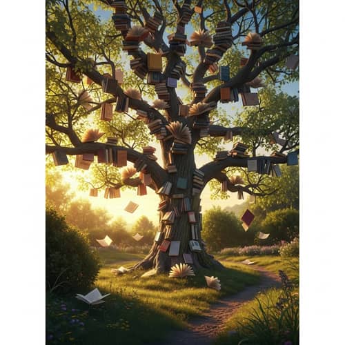 Unique Literary Tree - Book Fruits Gallery