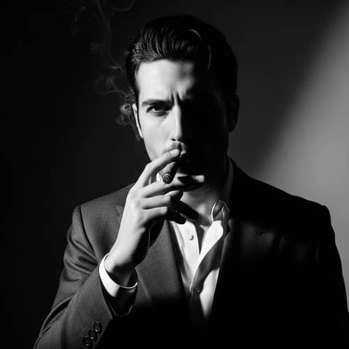 Gangster Noir-inspired Italian Man Portrait