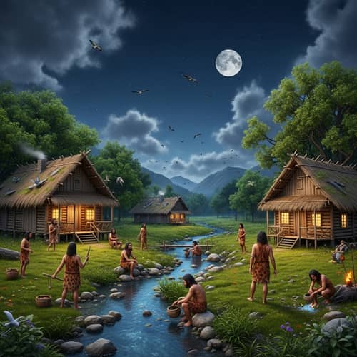 Living in Harmony with Nature: A Primitive Society Imagined