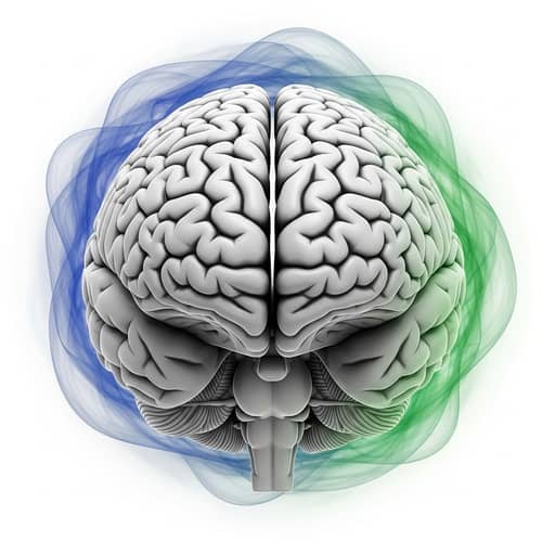 Detailed Human Brain Image - Natural Shades of Grey & White