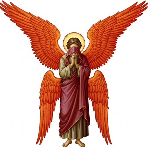 Male Seraphim Angel in Religious Art