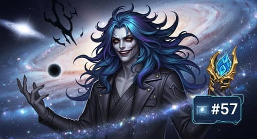 Ethereal Galaxy Villain with Blue Purple Hair | Art Station