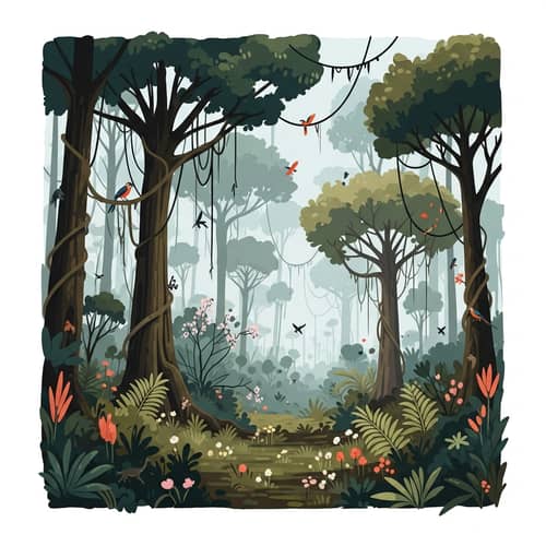 Enchanting Rainforest | Lush Greenery & Vibrant Wildlife