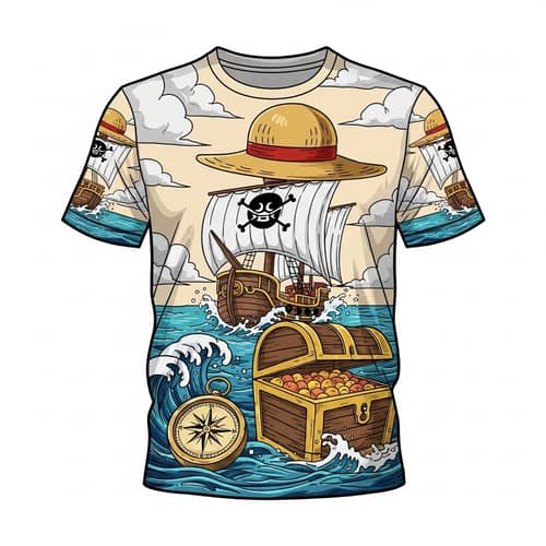 Adventure Inspired Luffy T-Shirt | Unique Pirate Design