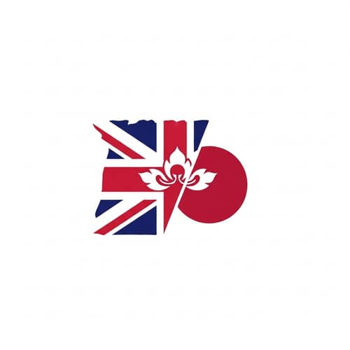 Unique Logo Design Blending Great Britain and Japan Flags